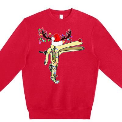 Christmas Reindeer Speculum Nurse OBGYN L&D Nursing Xmas  Premium Crewneck Sweatshirt