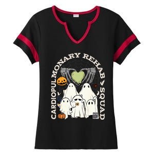 Cardiopulmonary Rehab Squad Halloween Ghost Spooky Nurse Ladies Halftime Notch Neck Tee