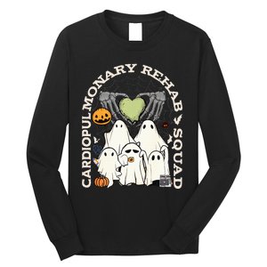 Cardiopulmonary Rehab Squad Halloween Ghost Spooky Nurse Long Sleeve Shirt