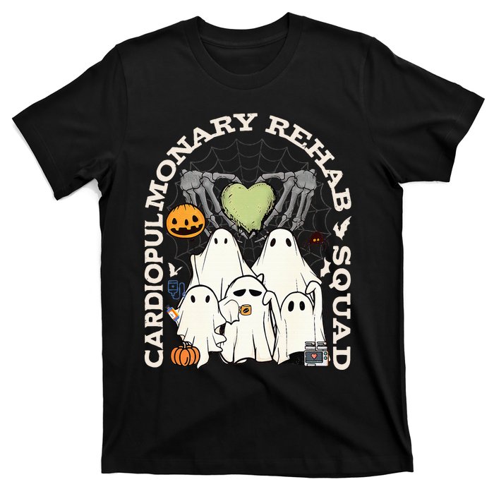 Cardiopulmonary Rehab Squad Halloween Ghost Spooky Nurse T-Shirt