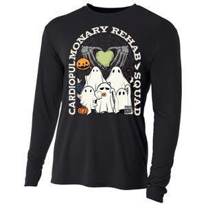 Cardiopulmonary Rehab Squad Halloween Ghost Spooky Nurse Cooling Performance Long Sleeve Crew