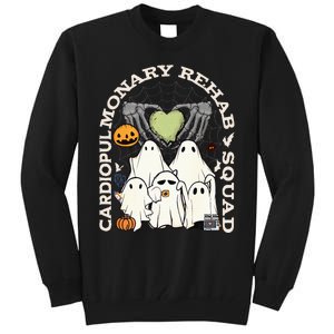 Cardiopulmonary Rehab Squad Halloween Ghost Spooky Nurse Tall Sweatshirt