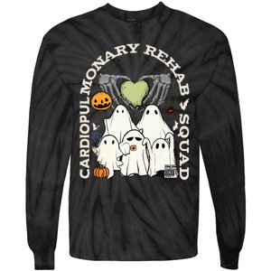 Cardiopulmonary Rehab Squad Halloween Ghost Spooky Nurse Tie-Dye Long Sleeve Shirt