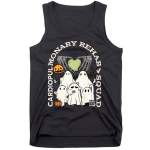 Cardiopulmonary Rehab Squad Halloween Ghost Spooky Nurse Tank Top