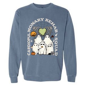 Cardiopulmonary Rehab Squad Halloween Ghost Spooky Nurse Garment-Dyed Sweatshirt