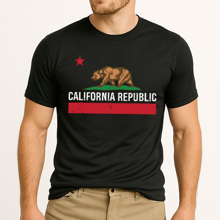 California Republic State Flag Cooling Performance Crew T-Shirt