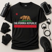California Republic State Flag Cooling Performance Crew T-Shirt