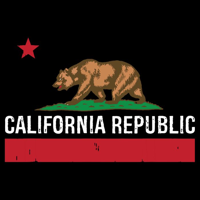 California Republic State Flag Cooling Performance Crew T-Shirt