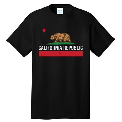 California Republic State Flag Tall T-Shirt