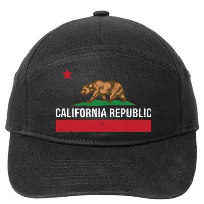 California Republic State Flag 7-Panel Snapback Hat