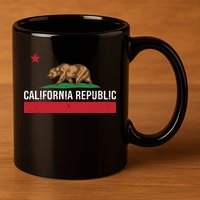 California Republic State Flag 11oz C Handle Ceramic Mug