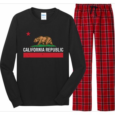 California Republic State Flag Long Sleeve Pajama Set