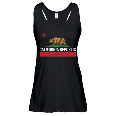 California Republic State Flag Ladies Essential Flowy Tank