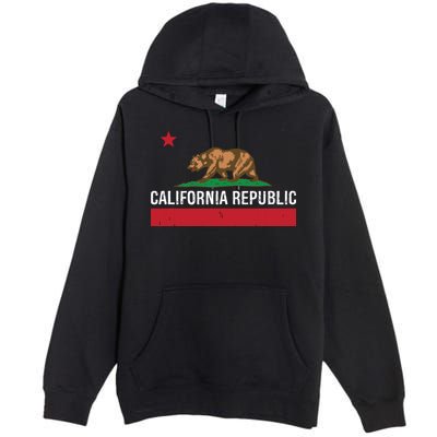 California Republic State Flag Premium Pullover Hoodie