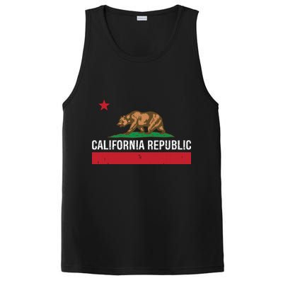California Republic State Flag PosiCharge Competitor Tank