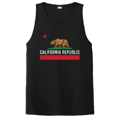 California Republic State Flag PosiCharge Competitor Tank