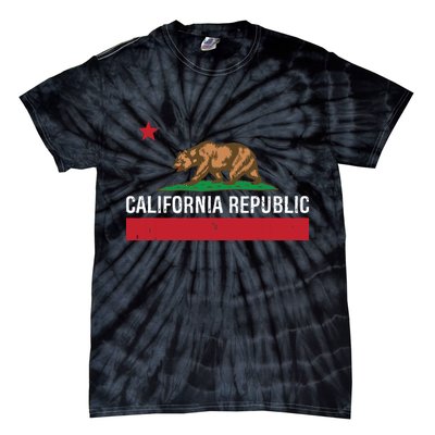 California Republic State Flag Tie-Dye T-Shirt