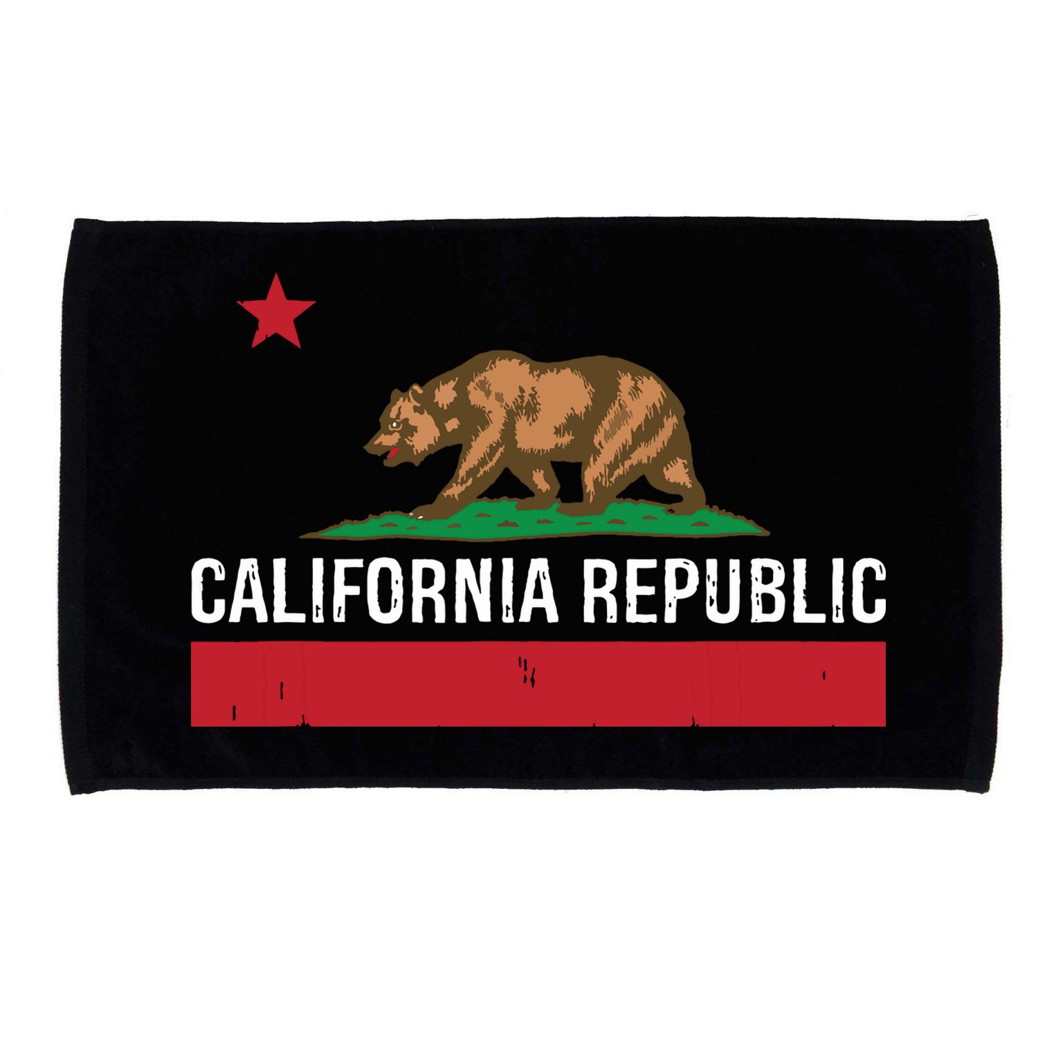 California Republic State Flag Microfiber Hand Towel