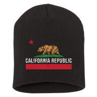 California Republic State Flag Short Acrylic Beanie