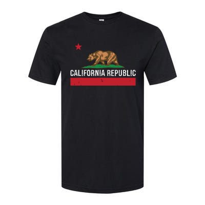 California Republic State Flag Softstyle CVC T-Shirt