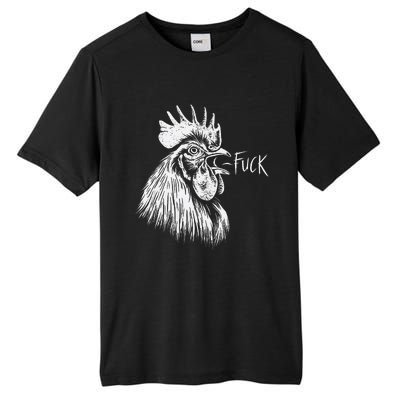 Chicken Rooster Saying Fuck Funny Tall Fusion ChromaSoft Performance T-Shirt