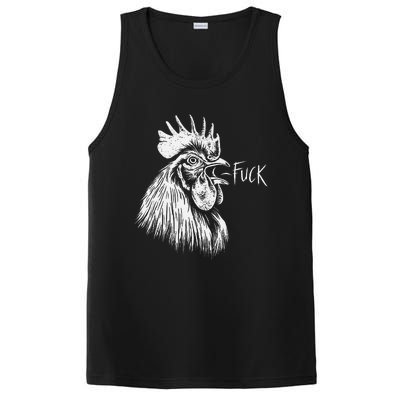 Chicken Rooster Saying Fuck Funny PosiCharge Competitor Tank