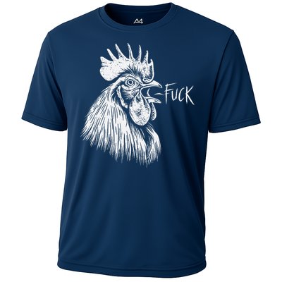 Chicken Rooster Saying Fuck Funny Cooling Performance Crew T-Shirt