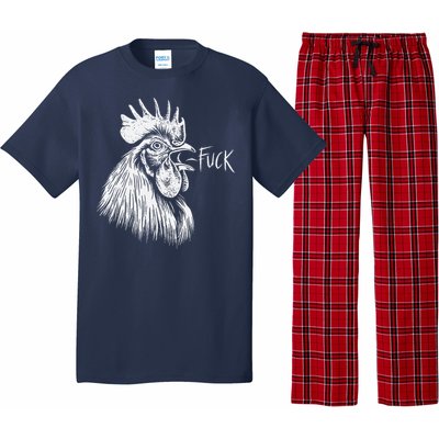 Chicken Rooster Saying Fuck Funny Pajama Set