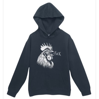 Chicken Rooster Saying Fuck Funny Urban Pullover Hoodie