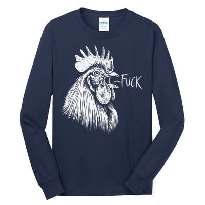 Chicken Rooster Saying Fuck Funny Tall Long Sleeve T-Shirt