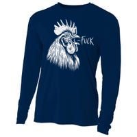 Chicken Rooster Saying Fuck Funny Cooling Performance Long Sleeve Crew