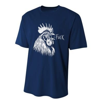 Chicken Rooster Saying Fuck Funny Performance Sprint T-Shirt