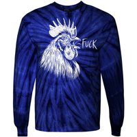 Chicken Rooster Saying Fuck Funny Tie-Dye Long Sleeve Shirt