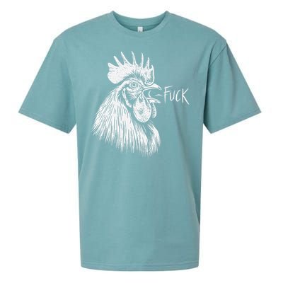 Chicken Rooster Saying Fuck Funny Sueded Cloud Jersey T-Shirt