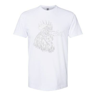 Chicken Rooster Saying Fuck Funny Softstyle CVC T-Shirt