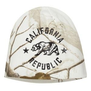 California Republic State Flag Grizzly Bear Kati - Camo Knit Beanie