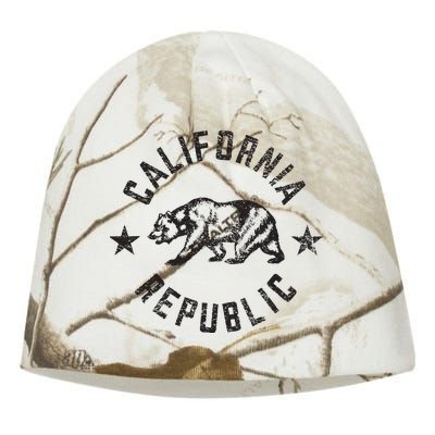 California Republic State Flag Grizzly Bear Kati - Camo Knit Beanie