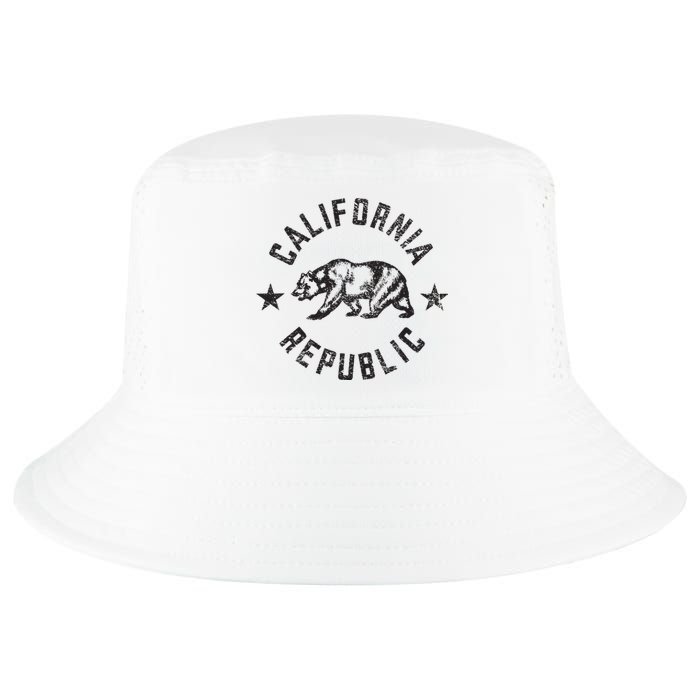 California Republic State Flag Grizzly Bear Cool Comfort Performance Bucket Hat