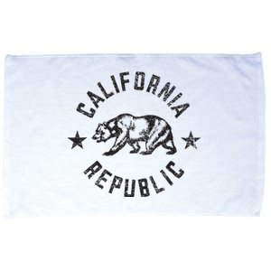 California Republic State Flag Grizzly Bear Microfiber Hand Towel