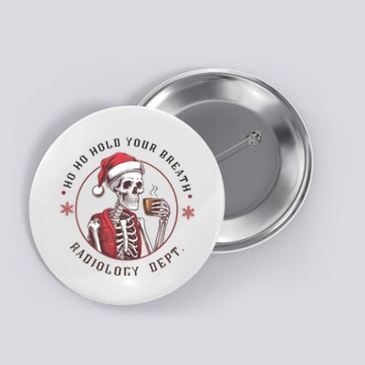 Christmas Radiology Tech Skeleton Xray Tech Ct Mri Women Button