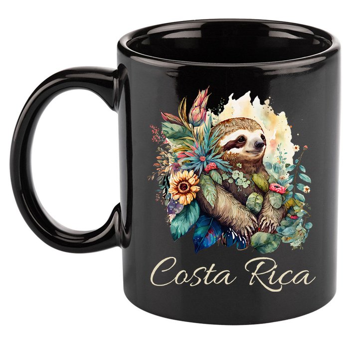 Costa Rica Tropical Sloth 11oz C Handle Ceramic Mug