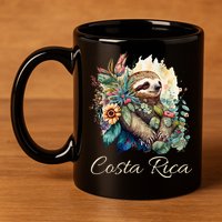 Costa Rica Tropical Sloth 11oz C Handle Ceramic Mug