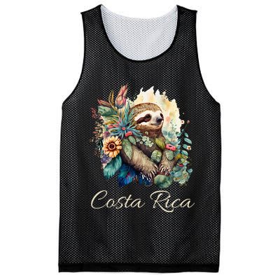 Costa Rica Tropical Sloth Mesh Reversible Basketball Jersey Tank