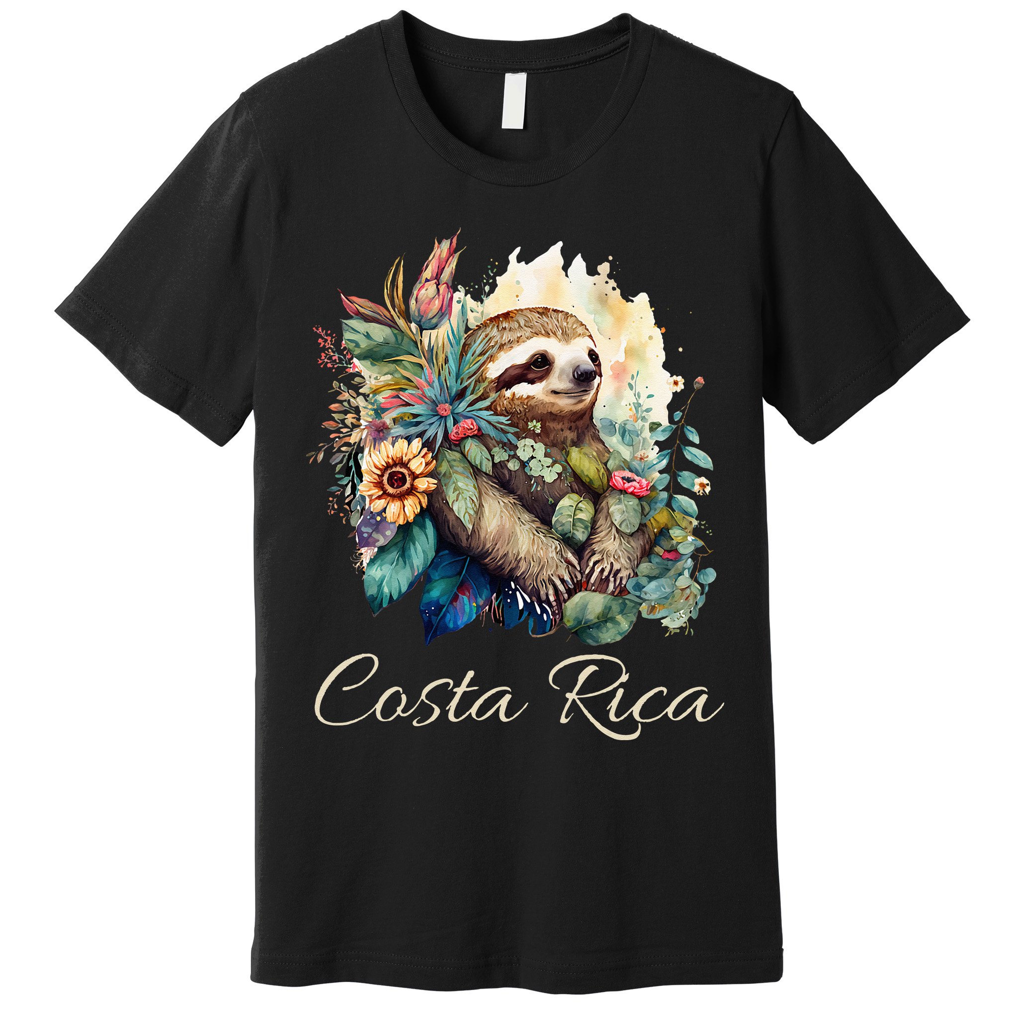 Costa Rica Tropical Sloth Premium T-Shirt