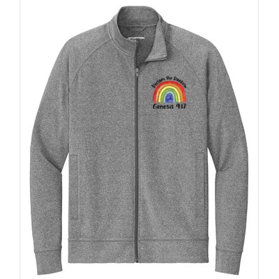 Christian Reclaim The Rainbow Jesus Lover Proverb Tee Stretch Full-Zip Cadet Jacket