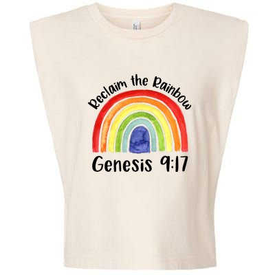 Christian Reclaim The Rainbow Jesus Lover Proverb Tee Garment-Dyed Women's Muscle Tee