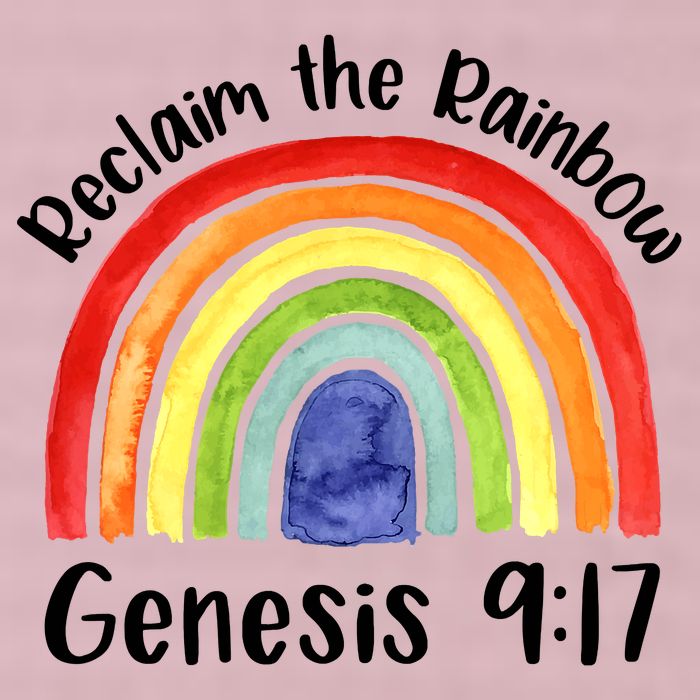 Christian Reclaim The Rainbow Jesus Lover Proverb Tee 25L Jumbo Tote