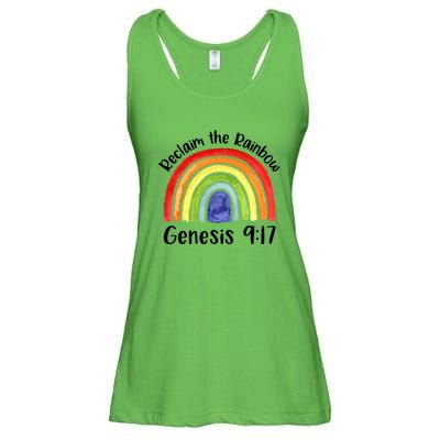 Christian Reclaim The Rainbow Jesus Lover Proverb Tee Ladies Essential Flowy Tank