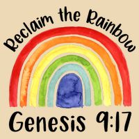 Christian Reclaim The Rainbow Jesus Lover Proverb Tee Drawstring Bag