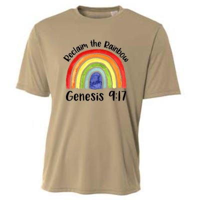 Christian Reclaim The Rainbow Jesus Lover Proverb Tee Cooling Performance Crew T-Shirt